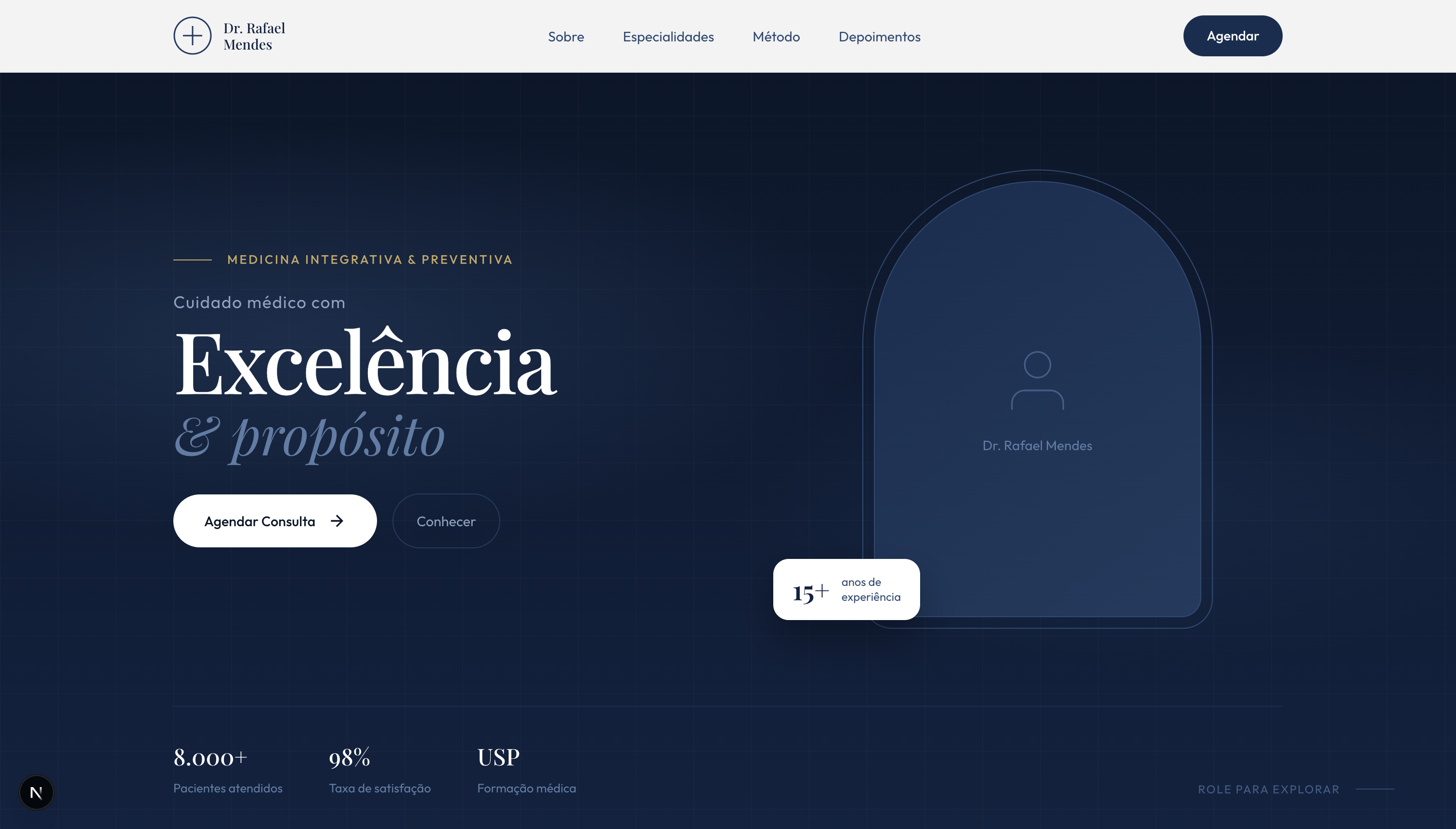 Preview do site de Medicina